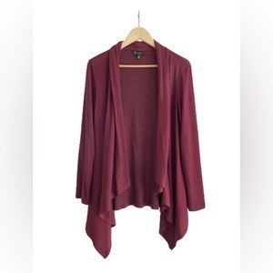 Bobeau - Wallace Brushed Cardigan, Burgundy, Size - Medium